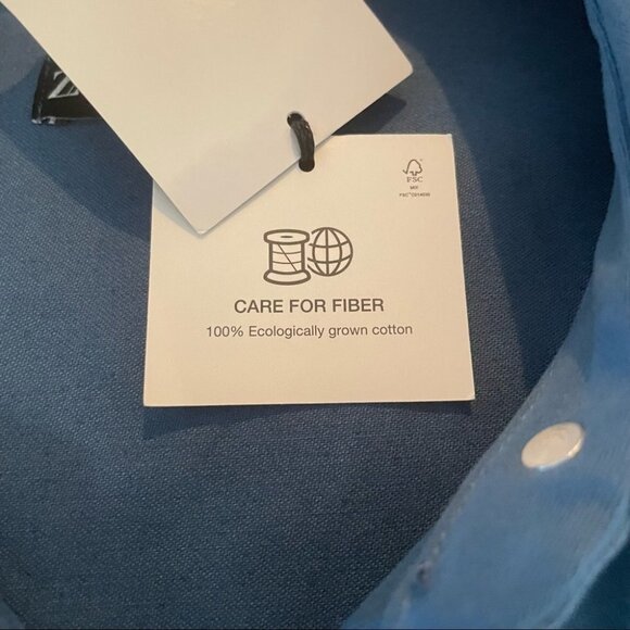 zara • Denim Button Down Long Sleeves Mini Dress - Picture 8 of 10